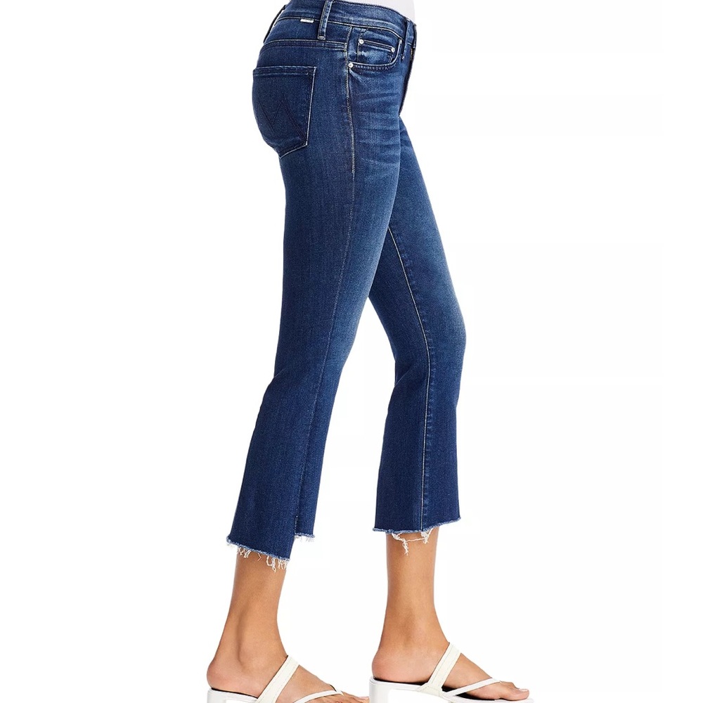 The Insider High Rise Crop Step Fray Bootcut Jeans in Tongue and Chic 29
